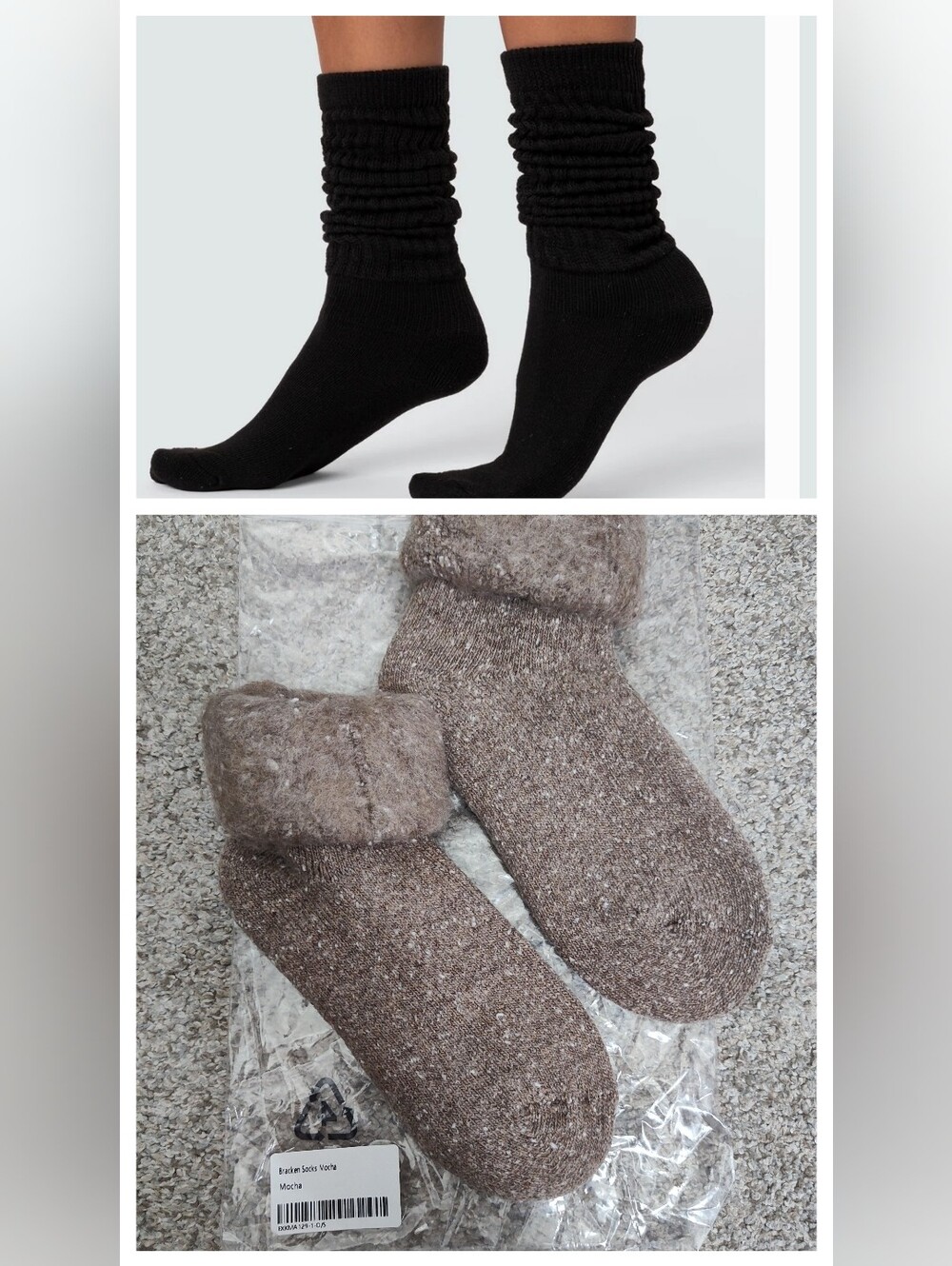 (3 Pairs) Sock Bundle Edikted Slouchy Scrunch Socks & White Fox Bracken Socks